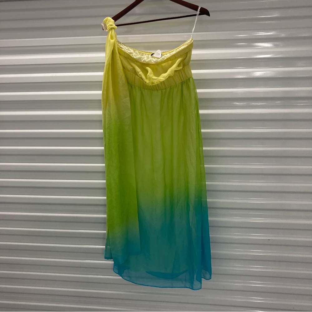 Metrostyle Yellow and Blue Ombre Dress